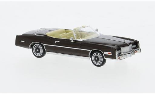 Diecast model cars Cadillac Eldorado Convertible metallise brown 1976 1/87 Brekina