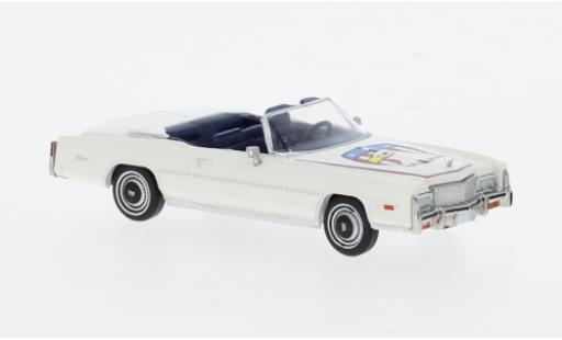 Diecast model cars Cadillac Eldorado Convertible white American Eagle 1976 1/87 Brekina