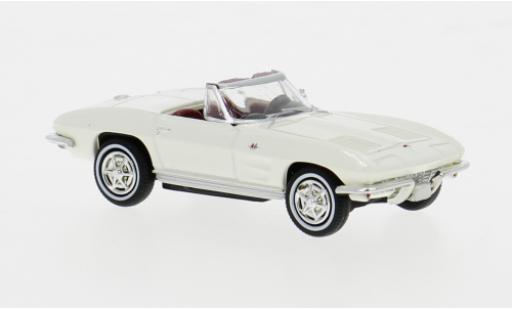 Diecast model cars Chevrolet Corvette Convertible C2 white 1962 1/87 Brekina