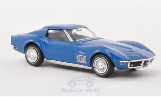 Diecast model cars Chevrolet Corvette Coupe (C3) blue 1/87 Brekina