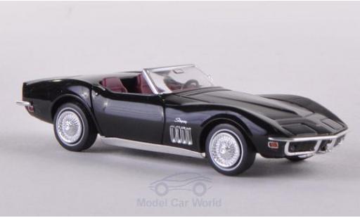 Diecast model cars Chevrolet Corvette Convertible (C3) black 1/87 Brekina