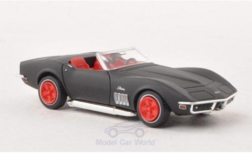 Diecast model cars Chevrolet Corvette Coupe C3 matt-black 1/87 Brekina