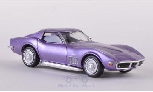 Diecast model cars Chevrolet Corvette Coupe (C3) metallic purple 1/87 Brekina