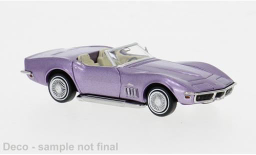 Diecast model cars Chevrolet Corvette Coupe C3 purple 1967 1/87 Brekina