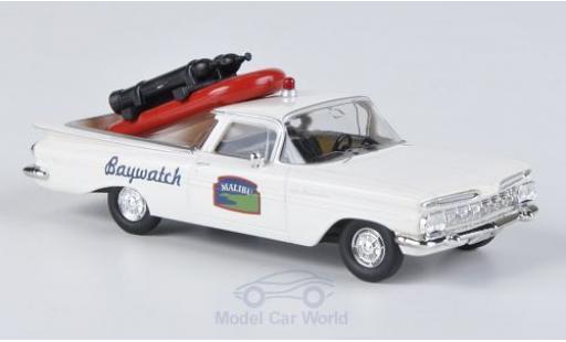 Diecast model cars Chevrolet El Camino pickup Malibu Baywatch with Ladegut 1/87 Brekina