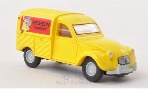 Diecast model cars Citroen 2 CV Fourgonnette vanente Michelin Scooter (F) 1/87 Brekina