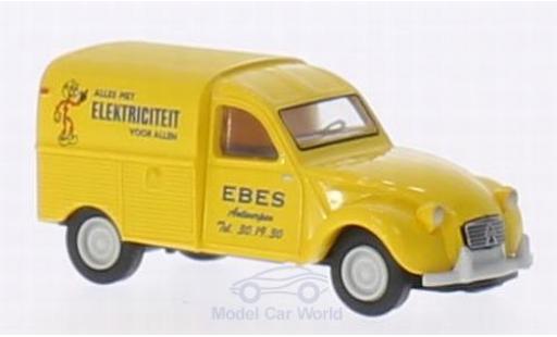 Diecast model cars Citroen 2CV Fourgonnette AZU Ebes Elektriciteit (B) 1/87 Brekina