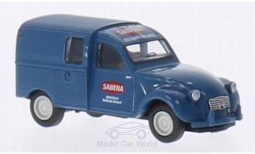 Diecast model cars Citroen 2CV Fourgonnette AZU Sabena (B) 1/87 Brekina