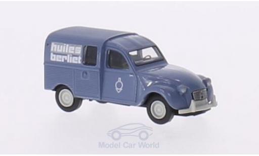 Diecast model cars Citroen 2CV Fourgonnette vanente Huiles Berliet 1/87 Brekina