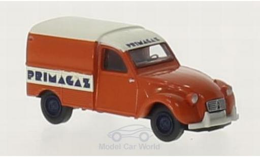 Diecast model cars Citroen 2CV Fourgonnette Primagaz vanente 1/87 Brekina