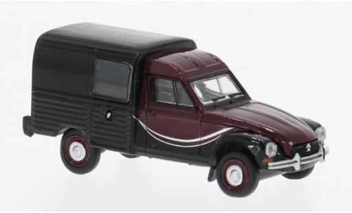 Diecast model cars Citroen Acadiane Fourgonnette red/black 1976 1/87 Brekina