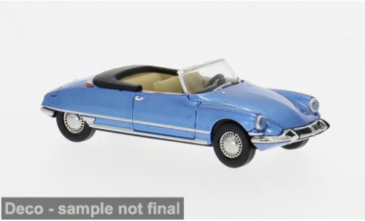 Diecast model cars Citroen DS Cabriolet 19 Convertible blue 1963 1/87 Brekina