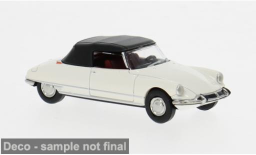 Diecast model cars Citroen DS Cabriolet 19 Convertible white 1963 1/87 Brekina