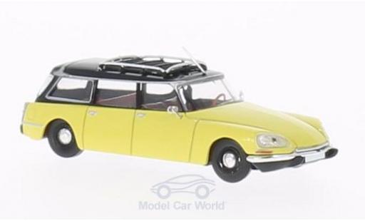 Diecast model cars Citroen DS Break Estate yellow/black 1/87 Brekina