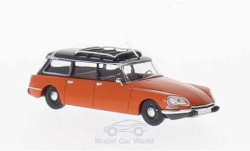 Diecast model cars Citroen DS Break Estate orange/black 1/87 Brekina