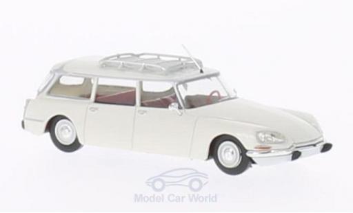 Diecast model cars Citroen DS Break Estate white 1/87 Brekina