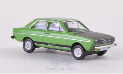 Diecast model cars Audi 80 gt green/matt-black 1/87 Brekina