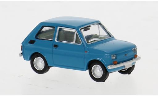 Diecast model cars Fiat 126 Berlina Drummer blue 1972 1/87 Brekina