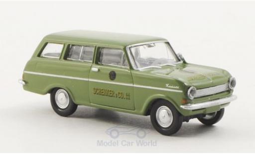 Diecast model cars Opel Kadett A Caravan A Schenker 1/87 Brekina