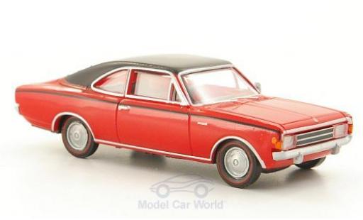 Diecast model cars Opel Rekord C Coupe red/black 1/87 Brekina