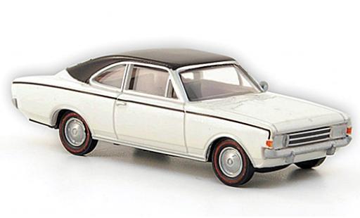 Diecast model cars Opel Rekord C Coupe white/matt-black 1/87 Brekina