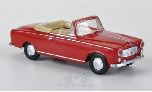 Diecast model cars Peugeot 403 Berline red 1/87 Brekina
