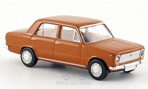 Diecast model cars Fiat 124 Limousine brown 1/87 Brekina