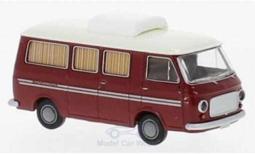 Diecast model cars Fiat 238 Camper Weinsberg red 1/87 Brekina