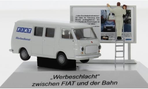 Diecast model cars Fiat 238 Bus Halbbus 1966 avec figurine 1/87 Brekina