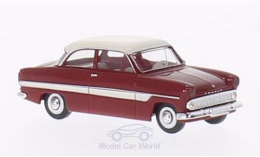 Diecast model cars Ford 12M Berline red/white 1/87 Brekina