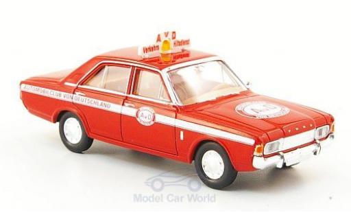 Diecast model cars Ford 17M 17M P7b () AVD Verkehrs Hilfsdienst 1/87 Brekina