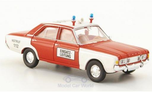 Diecast model cars Ford 17M 17M P7b () Fire brigade Einsatzleitung 1/87 Brekina