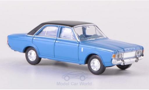 Diecast model cars Ford 20M 20M P7b () blue/matt-black 1/87 Brekina