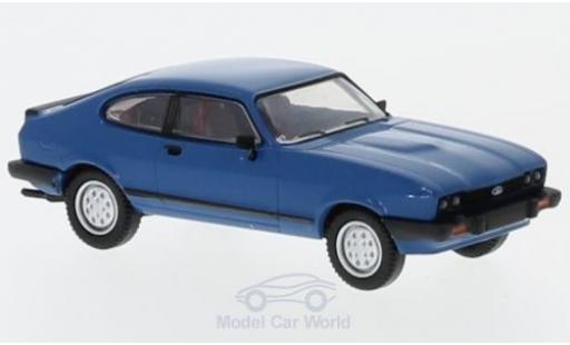 Diecast model cars Ford Capri MK3 MKIII blue 1981 1/87 Brekina
