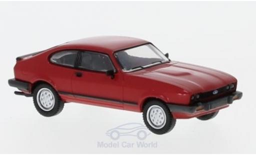 Diecast model cars Ford Capri MK3 MKIII red 1981 1/87 Brekina