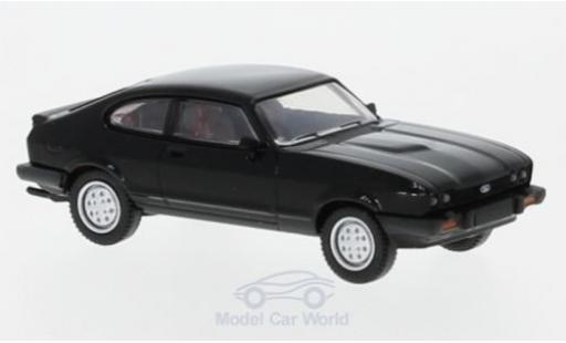 Diecast model cars Ford Capri MK3 MKIII black 1981 1/87 Brekina