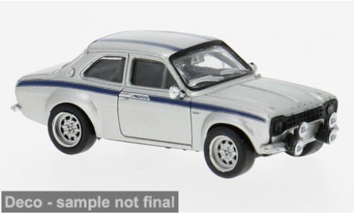 Diecast model cars Ford Escort RS 1800 MKI silver 1969 Mexico 1/87 Brekina
