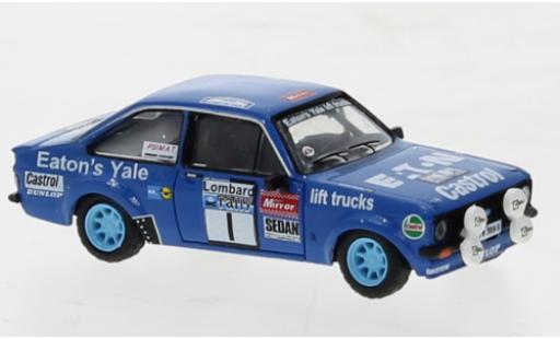 Diecast model cars Ford Escort RS 1800 No.1 Rally RAC Lombard 1979 1/87 Brekina