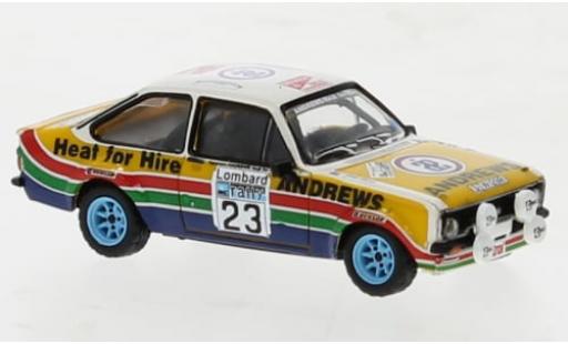 Diecast model cars Ford Escort RS 1800 No.23 Rally RAC Lombard 1977 1/87 Brekina