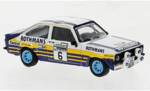 Diecast model cars Ford Escort RS 1800 No.6 Rally RAC Lombard 1979 1/87 Brekina