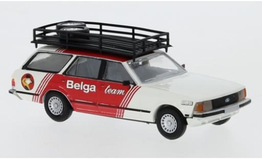 Diecast model cars Ford Granada Turnier II Belga Team 1977 1/87 Brekina