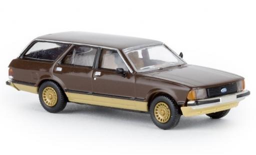 Diecast model cars Ford Granada Turnier II brown 1977 mod&Atilde;&copy;le sp&Atilde;&copy;cial 1/87 Brekina