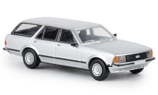 Diecast model cars Ford Granada Turnier II metallic grey 1977 TD 1/87 Brekina