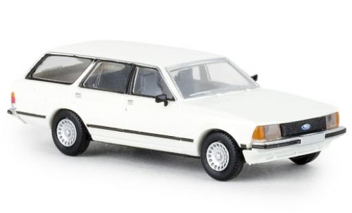 Diecast model cars Ford Granada Turnier II white 1977 TD 1/87 Brekina