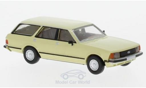 Diecast model cars Ford Granada Turnier MKII beige 1978 1/87 Brekina