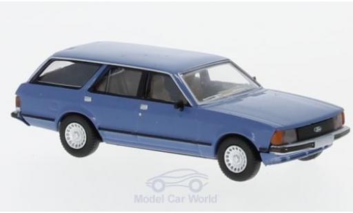 Diecast model cars Ford Granada Turnier MKII blue 1978 1/87 Brekina