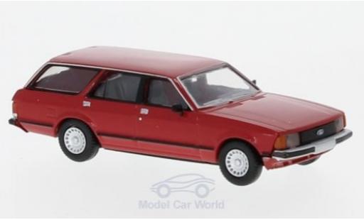 Diecast model cars Ford Granada Turnier MKII red 1978 1/87 Brekina