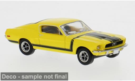 Diecast model cars Ford Mustang Fastback yellow 1968 1/87 Brekina