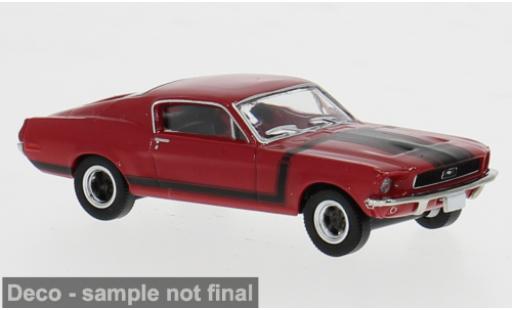 Diecast model cars Ford Mustang Fastback red 1968 1/87 Brekina