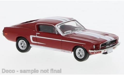 Diecast model cars Ford Mustang Shelby GT350 GT 350 Fastback red/white 1968 1/87 Brekina
